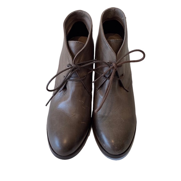 CORDANI ITALIAN LEATHER LACE-UP BROWN BOOTIES - Picture 2 of 15